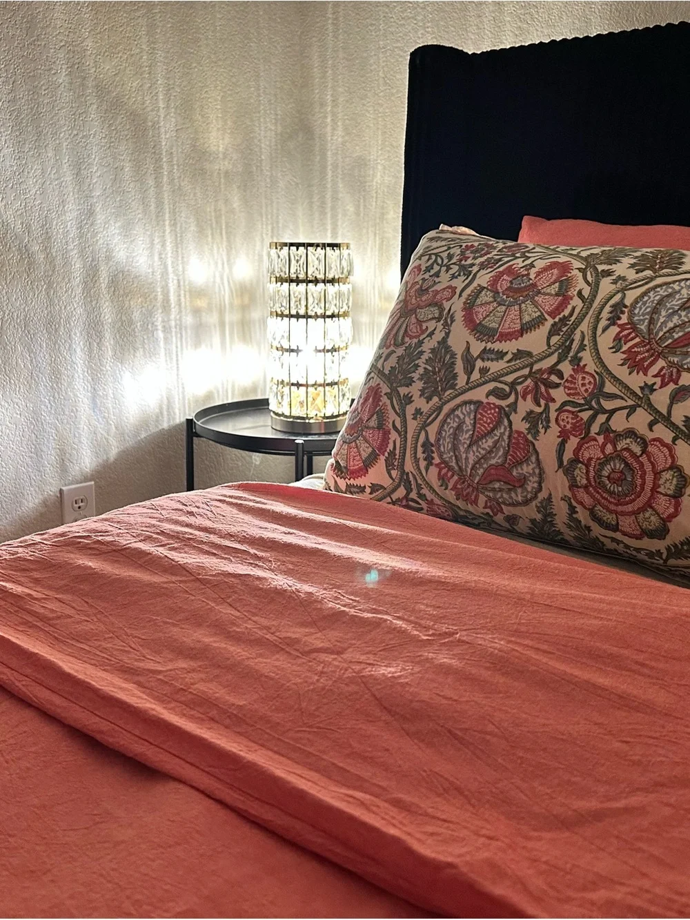 Coral Cotton Duvet Cover Set - Unbranded